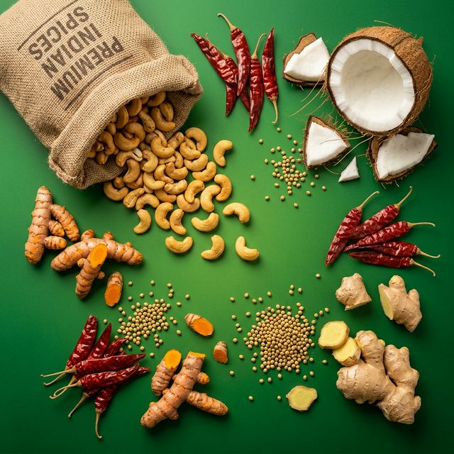Premium Indian Agricultural Products - Cashew, Ginger, Turmeric, Spices